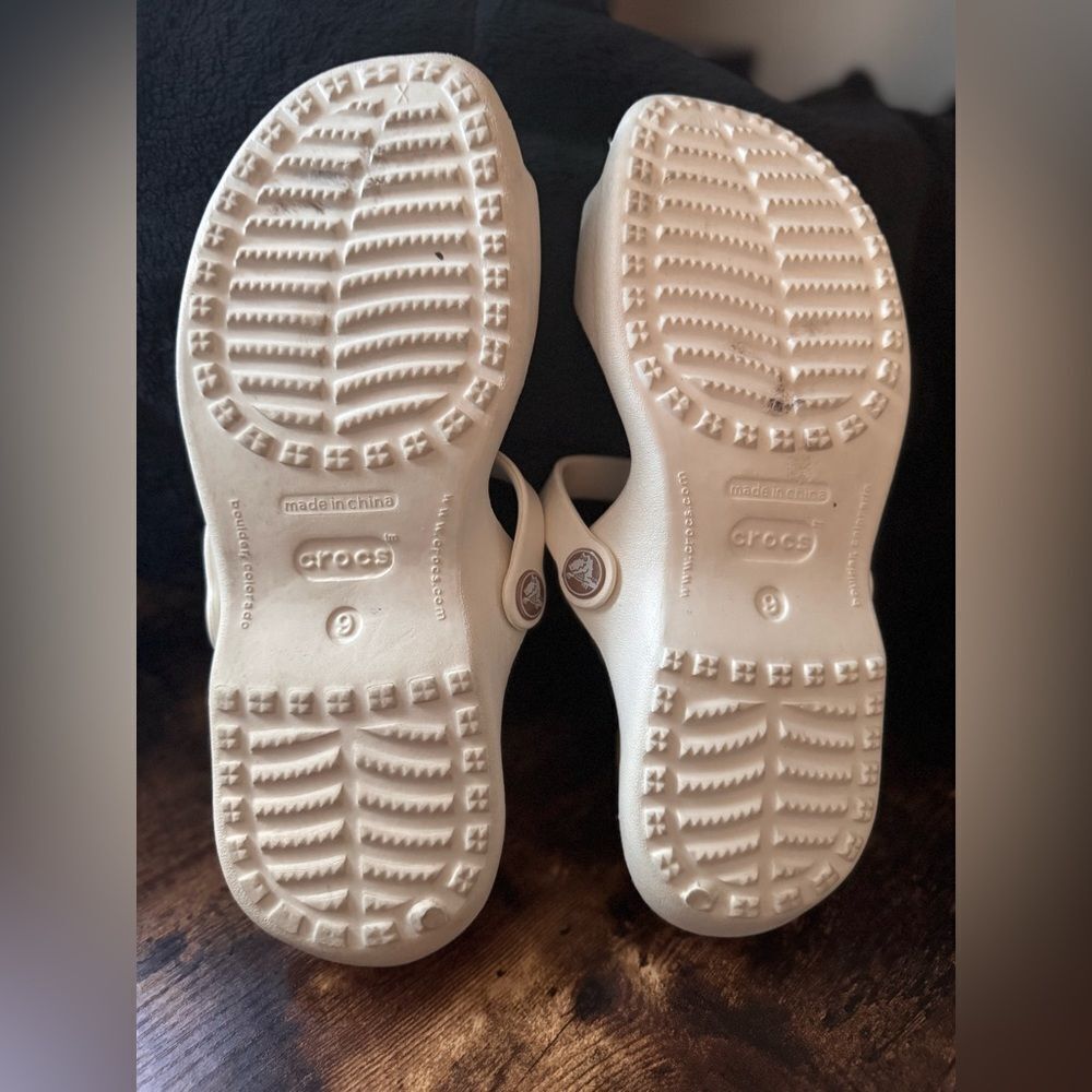 Crocs Clio III. Pearly off white Sandals Size 9 - Picture 2 of 7